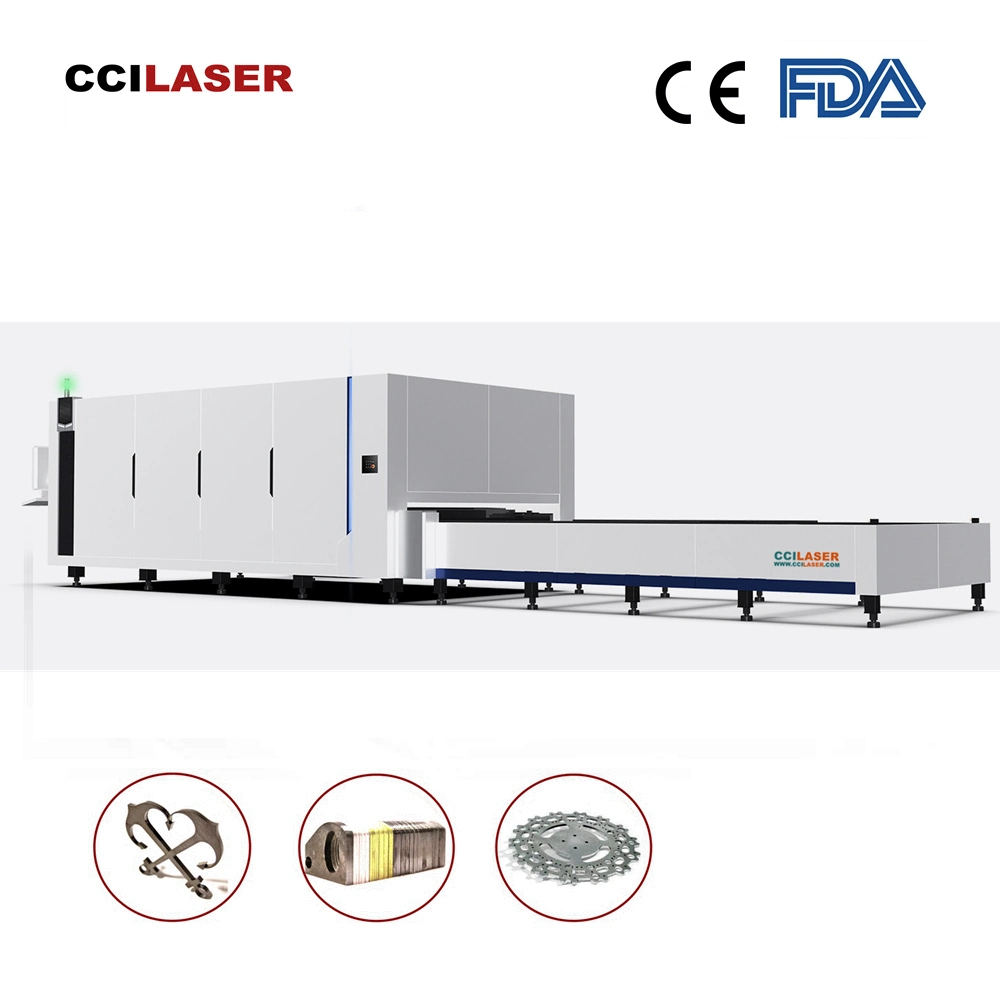 Metal Cutter with 3000W to 30kw Ipg/ Raycus Exchange Platform/Two Working Tables Fiber Laser Cutting Machine for Steel Aluminium Sheet Copper Plate